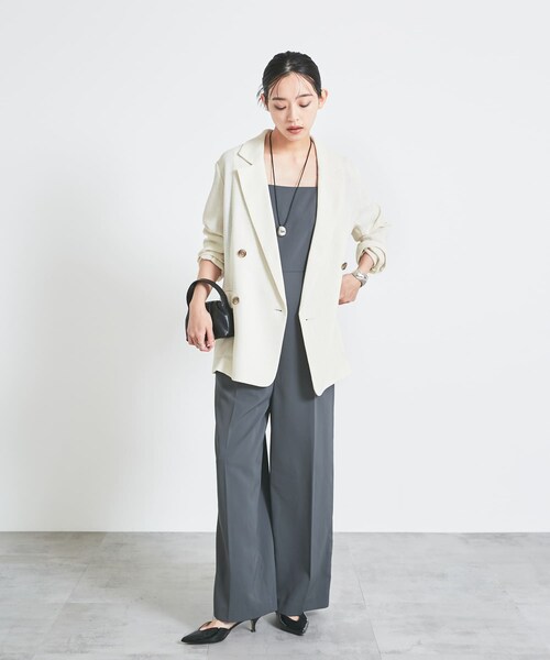URBAN RESEARCH ROSSO（アーバンリサーチロッソ）の「カラミダブルジャケット（テーラードジャケット・レディース・black×off/beige×off・36/38）」の9枚目の写真