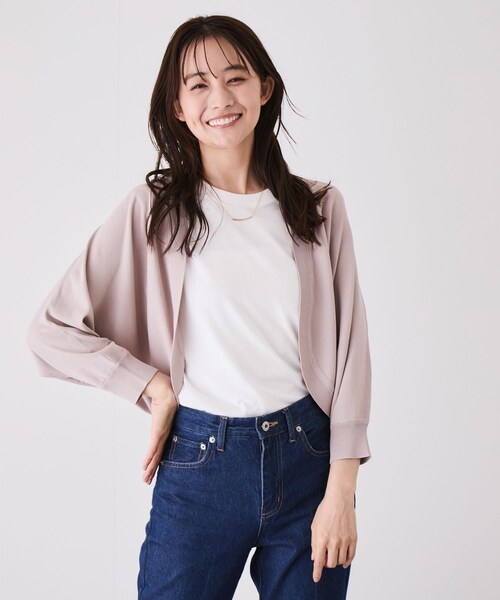 Jayro（ジャイロ）の「ドルマンボレロカーディガン（カーディガン/ボレロ・レディース・ブラック/グレー系/ホワイト系/ネイビー・M）」の5枚目の写真