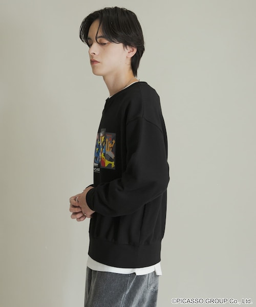 SENSE OF PLACE by URBAN RESEARCH(センスオブプレイスバイアーバンリサーチ)の「PICASSO スキッパースウェット(スウェット・メンズ・BLACK/GRAY/MINT・M/L)」の8枚目の写真