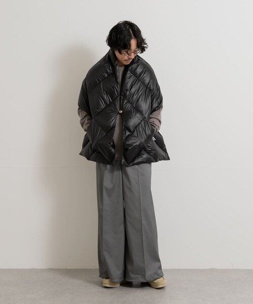 THE GOODLAND MARKET(ザグッドランドマーケット)の「『別注』KWD×ザ グッドランド マーケット GREEN DOWN STALL(マフラー・レディース・BLACK・one)」の10枚目の写真