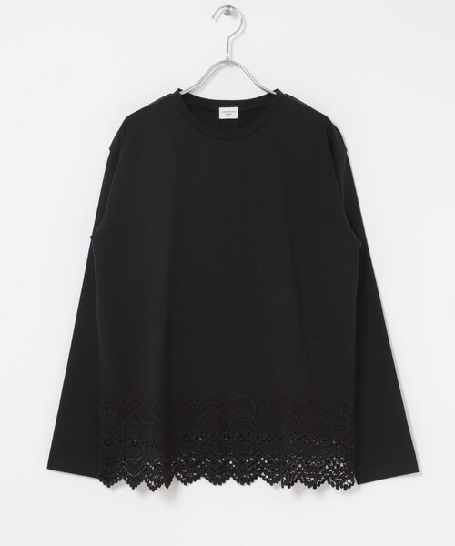 URBAN RESEARCH DOORS（アーバンリサーチドアーズ）の「裾レースカットソー（Tシャツ/カットソー・レディース・OFF/BLACK・Free）」の18枚目の写真