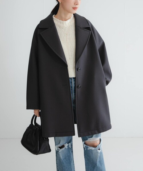 URBAN RESEARCH（アーバンリサーチ）の「ボンディングチェスターコート（チェスターコート・レディース・CHARCOAL/BLACK・FREE）」の22枚目の写真