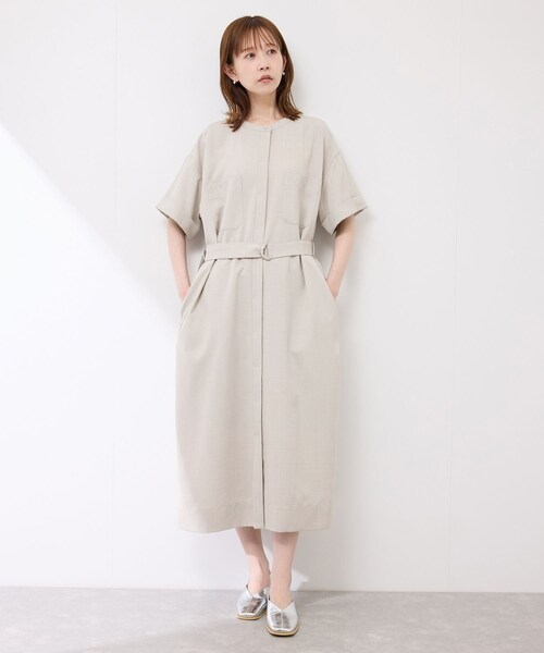 ROPE' PICNIC(ロペピクニック)の「サックワンピース(ワンピース・レディース・ダークブラウン/ベージュ系/ネイビー・36/38)」の13枚目の写真