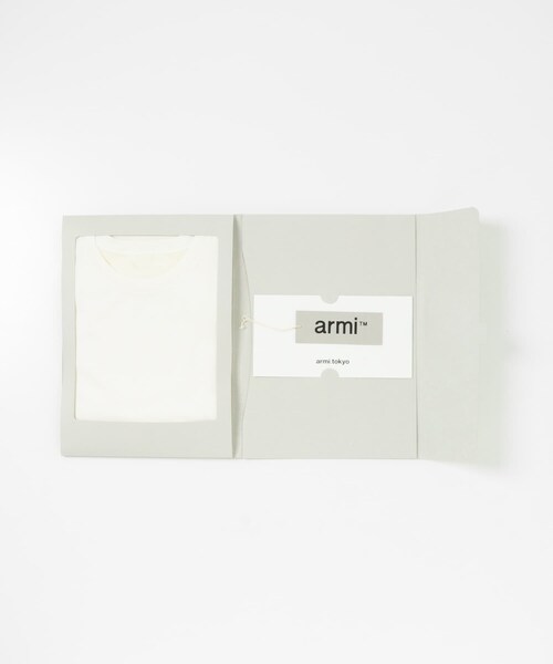 THE GOODLAND MARKET（ザグッドランドマーケット）の「armi　[Smart] MERINO-WOOL CREW NECK TEE（Tシャツ/カットソー・メンズ・WHITE・3/4/5）」の4枚目の写真