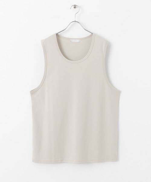 SENSE OF PLACE by URBAN RESEARCH（センスオブプレイスバイアーバンリサーチ）の「コットンスムースタンクトップ（タンクトップ・メンズ・BLACK/WHITE/BEIGE・M/L）」の15枚目の写真