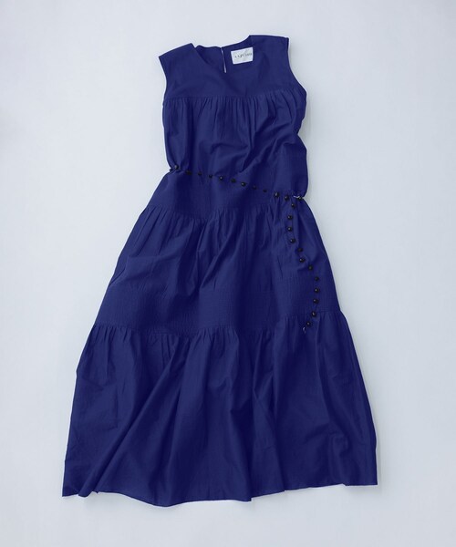 ADAM ET ROPE'(アダムエロペ)の「【AAYUSHI for ADAM ET ROPE'】別注Cotton voile long dress(ワンピース・レディース・ブラック/ブルー/ピンク・F)」の8枚目の写真