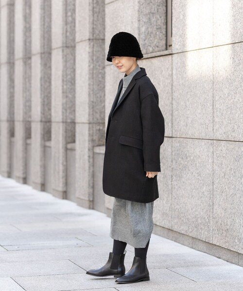 URBAN RESEARCH DOORS(アーバンリサーチドアーズ)の「FORK&SPOON チェスタージャケットコート(チェスターコート・レディース・BLACK/TOPGRAY/NUTSBROWN・1)」の9枚目の写真