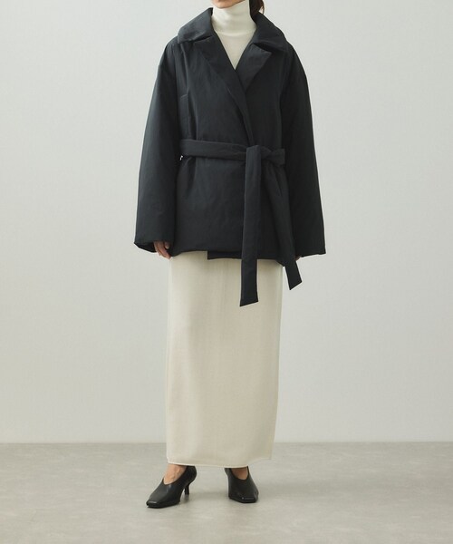 ADAM ET ROPE'（アダムエロペ）の「【EMOELLE】ライトダウンコート（ダウンジャケット/コート・レディース・ブラック/キナリ系・F）」の21枚目の写真