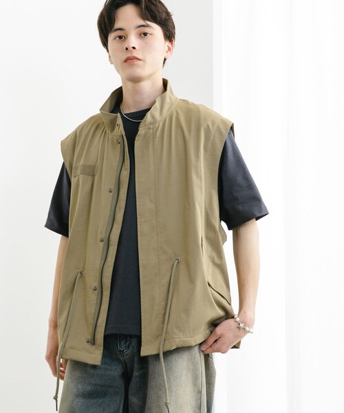 SENSE OF PLACE by URBAN RESEARCH（センスオブプレイスバイアーバンリサーチ）の「ルーズモッズベスト（ミリタリージャケット・メンズ・CHARCOAL/KHAKI/BLUE・M/L）」の22枚目の写真