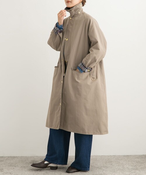 URBAN RESEARCH DOORS（アーバンリサーチドアーズ）の「『別注』Barbour / DOORS　SPEYLONG（ステンカラーコート・レディース・beige/grey・S/M）」の19枚目の写真