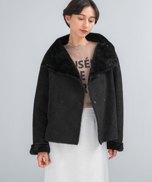 URBAN RESEARCH ROSSO（アーバンリサーチロッソ）の「『WEB/一部店舗限定』リバーシブルファーブルゾン（ブルゾン・レディース・IVORY/BLACK・FREE）」の19枚目の写真