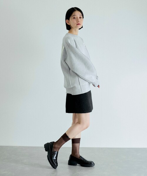 ADAM ET ROPE'（アダムエロペ）の「フィッシュネットハイソックス（ソックス/靴下・レディース・チャコール/キナリ系/ダークブラウン・F）」の10枚目の写真