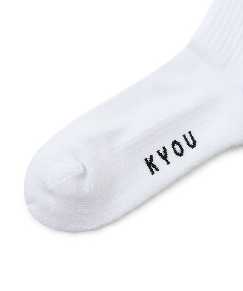 ADAM ET ROPE'（アダムエロペ）の「【KYOU/キョウ】FEET01 JQD Knit Message Socks（ソックス/靴下・メンズ・ホワイト・F）」の5枚目の写真