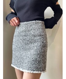 EMODA | フリンジヘムツイードスカート(スカート)