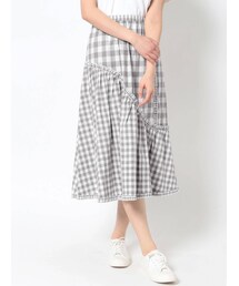 merry jenny | アシメチェックフレアスカート(スカート)