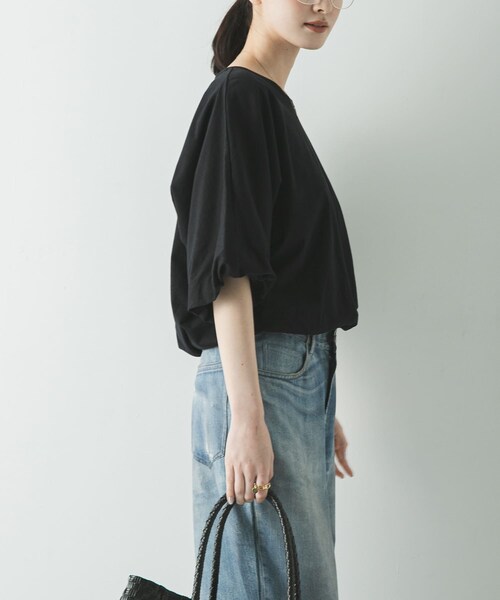 URBAN RESEARCH(アーバンリサーチ)の「バルーンカットソー(Tシャツ/カットソー・レディース・OFF WHITE/BLACK・Free)」の13枚目の写真