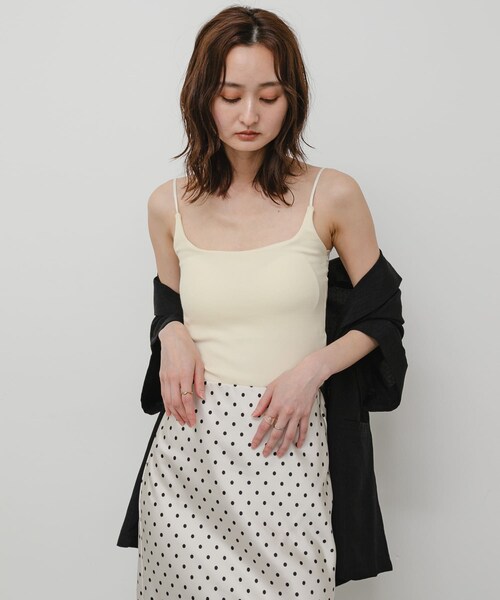SENSE OF PLACE by URBAN RESEARCH(センスオブプレイスバイアーバンリサーチ)の「『WEB/一部店舗限定』バックレースカップ付きキャミソール(キャミソール・レディース・BROWN/IVORY/BLACK・One)」の6枚目の写真