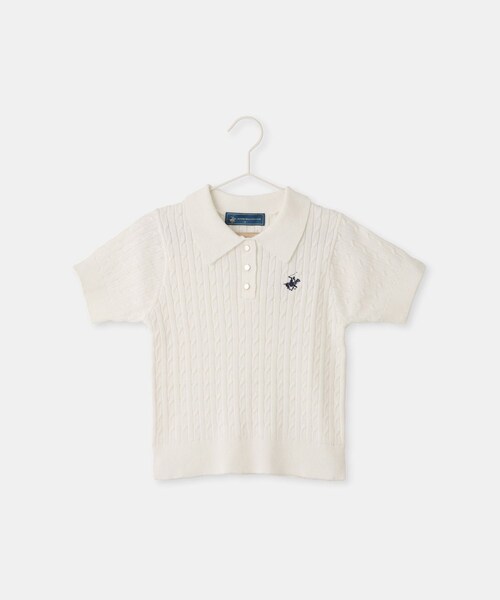 ROPE' PICNIC(ロペピクニック)の「【KIDS】【BEVERLY HILLS POLO CLUB】ポロカラーケーブルニット/リンクコーデ(ニット/セーター・キッズ・キナリ/ネイビー/ローズピンク・L/M/S)」の21枚目の写真