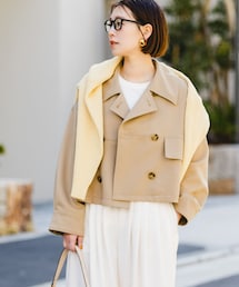 F by ROSSO | F by ROSSO ビッグカラーダブルショートコート(その他アウター)