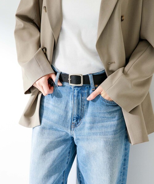 URBAN RESEARCH Sonny Label（アーバンリサーチサニーレーベル）の「スクエアバックルベルト（ベルト・レディース・ブラック・one）」の3枚目の写真