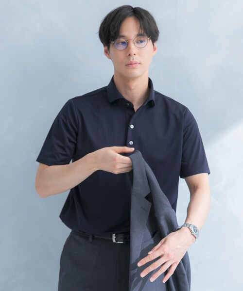 URBAN RESEARCH DOORS(アーバンリサーチドアーズ)の「LIFE STYLE TAILOR トリコットセミワイド半袖プルオーバー無地(シャツ/ブラウス・メンズ・WHITE/NAVY・M/L/XL)」の18枚目の写真