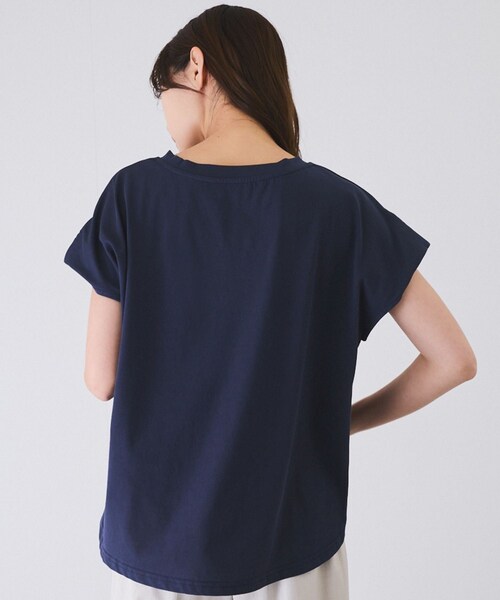 Jayro（ジャイロ）の「パール付きプリントロゴTシャツ（Tシャツ/カットソー・レディース・ブラック/ホワイト系/ネイビー/ラベンダー・M）」の9枚目の写真