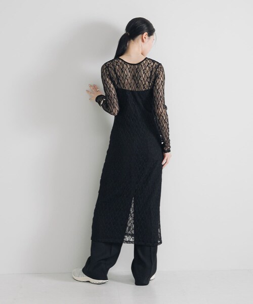 URBAN RESEARCH（アーバンリサーチ）の「ストレッチレースカットワンピース（ワンピース・レディース・OFF/BLACK・FREE）」の21枚目の写真