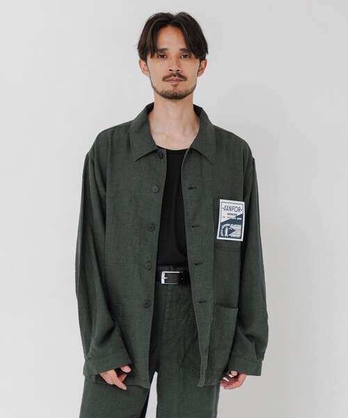 URBAN RESEARCH（アーバンリサーチ）の「『別注』LE VETEMENT ATLANTIQUE×URBAN RESEARCH　ワークジャケット（カバーオール・メンズ・D.GREEN/BLACK・M/L）」の12枚目の写真