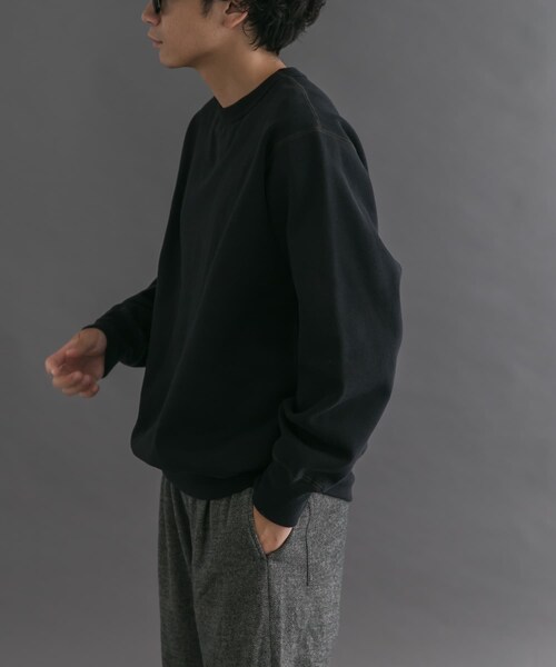 URBAN RESEARCH DOORS（アーバンリサーチドアーズ）の「FORK&SPOON　リサイクルコットン裏毛クルーネックスウェット（スウェット・メンズ・DARKPURPLE/BLACK/OATMEAL・4/5）」の18枚目の写真