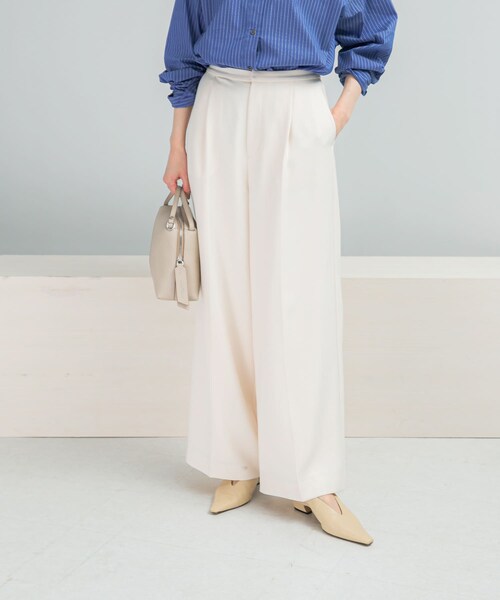 URBAN RESEARCH ROSSO（アーバンリサーチロッソ）の「イージーケアタックイージーパンツ（その他パンツ・レディース・OFF/BABY PINK/BLACK・36/38）」の6枚目の写真