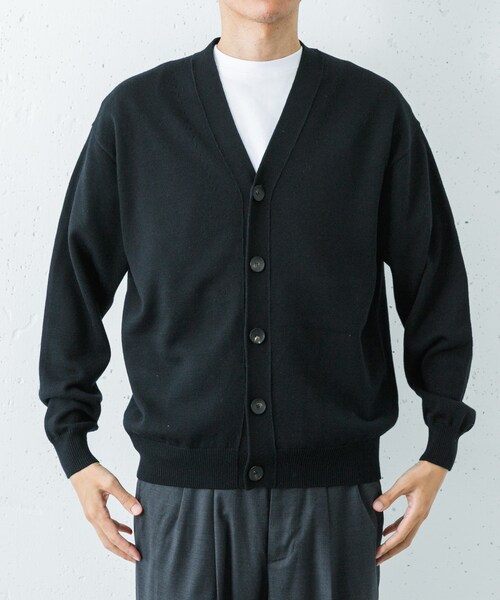 URBAN RESEARCH（アーバンリサーチ）の「CASH FEEL W/MID CARDIGAN（カーディガン/ボレロ・メンズ・BLACK/CHARCOAL/BROWN・M/L）」の10枚目の写真