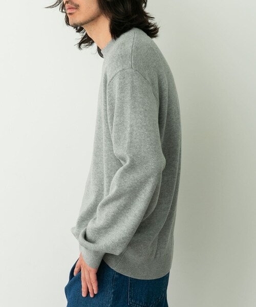 URBAN RESEARCH Sonny Label（アーバンリサーチサニーレーベル）の「スウェットライクニットプルオーバー（ニット/セーター・メンズ・チャコール/グレー/ブラック/グリーン/ダークブラウン・S/M/L/XL）」の16枚目の写真
