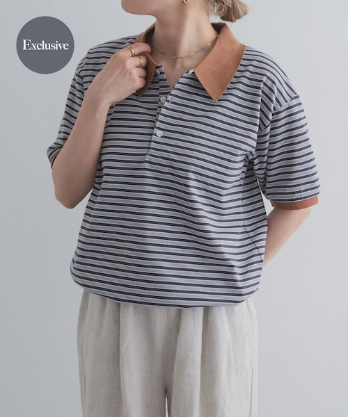 URBAN RESEARCH DOORS(アーバンリサーチドアーズ)の「『別注』STAR&STRIPE×DOORS MULTI POLO(ポロシャツ・レディース・GRAY/BROWN・One)」の2枚目の写真