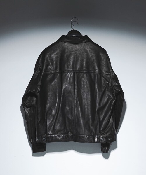 URBAN RESEARCH(アーバンリサーチ)の「A LEATHER TRUCKER JACKET(その他アウター・メンズ・BLACK LUXE・M/L)」の3枚目の写真