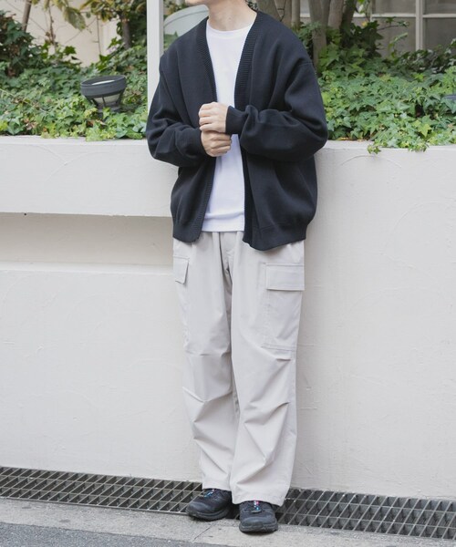 ITEMS URBANRESEARCH（アイテムズ アーバンリサーチ）の「『洗濯可/抗菌/防臭/UVカット』高機能リブニットカーディガン+インナー セット（ニット/セーター・メンズ・BLK/BLU/BEG/GRY・M/L）」の9枚目の写真