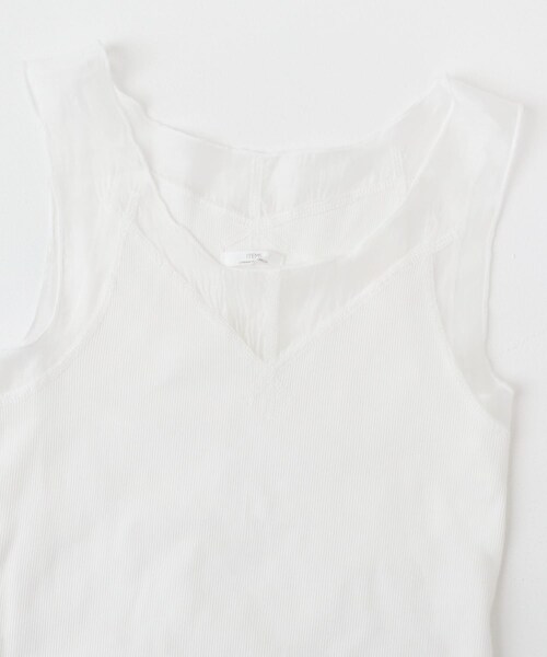 ITEMS URBANRESEARCH（アイテムズ アーバンリサーチ）の「フハクキリカエタンクトップ（タンクトップ・レディース・WHT/BLK/L.BEG・FREE）」の6枚目の写真