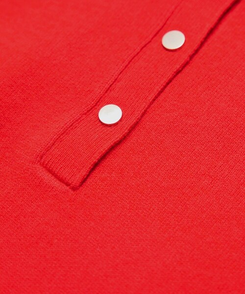 ROPE'(ロペ)の「接結ウールドットボタンハイネックニット/イージーケア(ニット/セーター・レディース・ブラック/レッド/オフホワイト・F)」の14枚目の写真