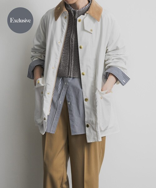 URBAN RESEARCH DOORS（アーバンリサーチドアーズ）の「『別注』Barbour　BEDALE（テーラードジャケット・レディース・white/beige・M）」の4枚目の写真