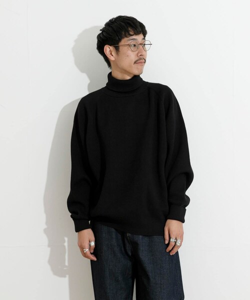 THE GOODLAND MARKET（ザグッドランドマーケット）の「KEIMEN　KM-Turtleneck knit（ニット/セーター・メンズ・Green/Black/Gray・M/L/XL）」の6枚目の写真