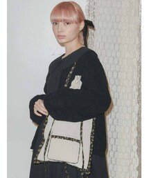 merry jenny | check encircle flower tote(トートバッグ)