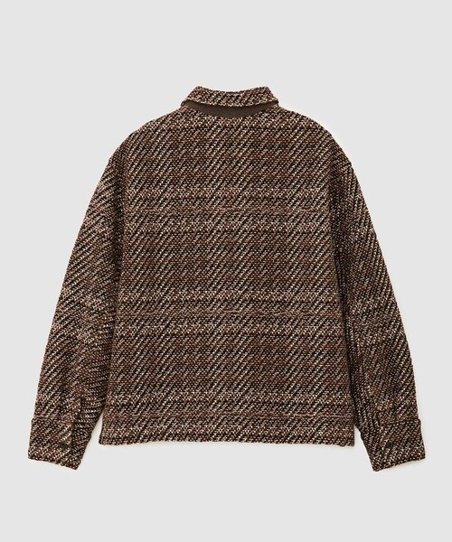 ROPE'（ロペ）の「【COOHEM】VELVET CHECK TWEED JACKET (コーヘン/ツイードジャケット)（ブルゾン・レディース・ダークブラウン/オレンジ系・F）」の6枚目の写真