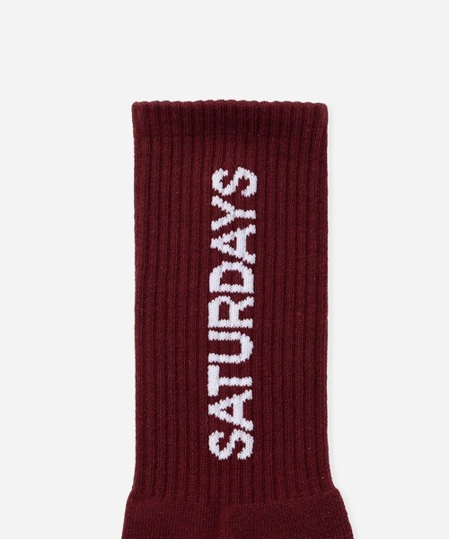 Saturdays NYC(サタデーズ ニューヨークシティ )の「Logo Socks(ソックス/靴下・レディース・ブルー/ワイン・F)」の5枚目の写真
