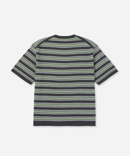 Saturdays NYC(サタデーズ ニューヨークシティ )の「Pacho Stripe Knit Top(Tシャツ/カットソー・レディース・ブラック系/パープル・L/M/S/XL)」の10枚目の写真