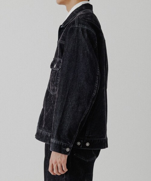 ADAM ET ROPE'（アダムエロペ）の「【ISKO】フロッキー デニムジャケット / ADAM ET ROPE' JEANS -PERS-（デニムジャケット・メンズ・ブラック系/ダークブラウン系・L/M）」の16枚目の写真