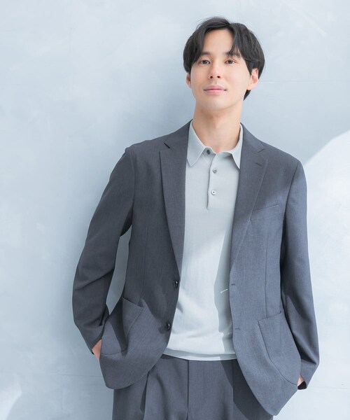 URBAN RESEARCH DOORS(アーバンリサーチドアーズ)の「LIFE STYLE TAILOR リネンライクコンフォータブルジャケット(テーラードジャケット・メンズ・BLUE NAVY/GRAY/OLV BROWN・S/M/L/XL)」の16枚目の写真