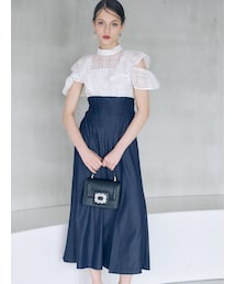 MERCURYDUO | シアーチェックラッフルドッキングワンピース(ワンピース)