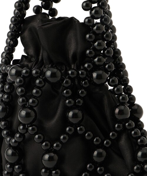 ROPE' PICNIC（ロペピクニック）の「ポーチ付きビーズハンドバッグ（ハンドバッグ・レディース・ブラック/オフホワイト・F）」の11枚目の写真