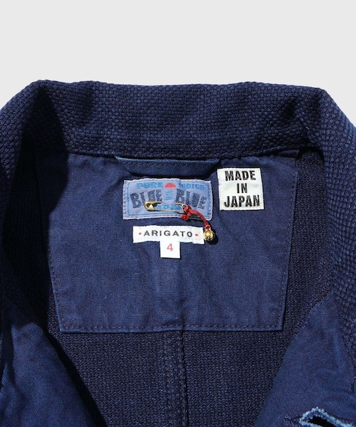 ADAM ET ROPE'（アダムエロペ）の「【BLUE BLUE JAPAN/ブルーブルージャパン】ホンアイニジュウオリサシコカバーオール（カバーオール・メンズ・ネイビー・L/XL）」の10枚目の写真