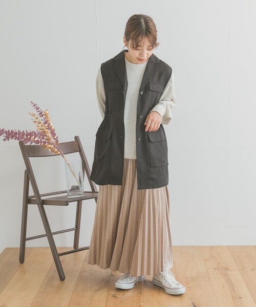 ITEMS URBANRESEARCH（アイテムズ アーバンリサーチ）の「ミリタリーベスト（ベスト・レディース・GRN/BEG/BLK・FREE）」の10枚目の写真