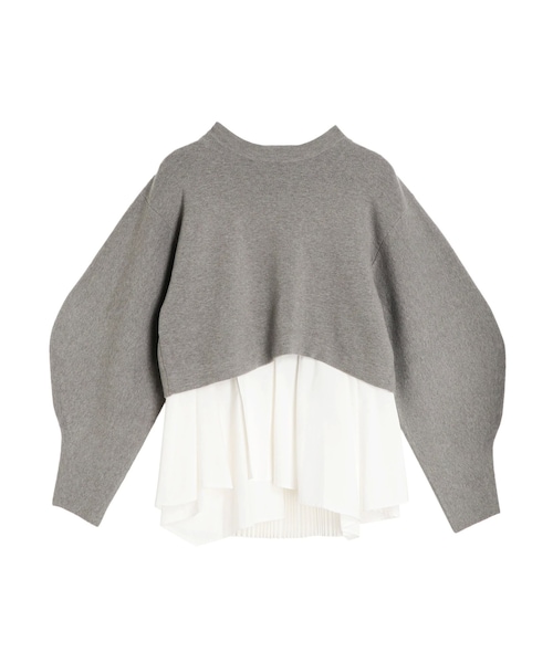 ELENDEEK（エレンディーク）の「BACK PLEATS LAYERED KT（ニット